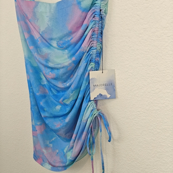 Majorelle NWT Rock Dorothea Mini Ruffled Skirt In Blue Watercolor Size Small - Picture 8 of 12